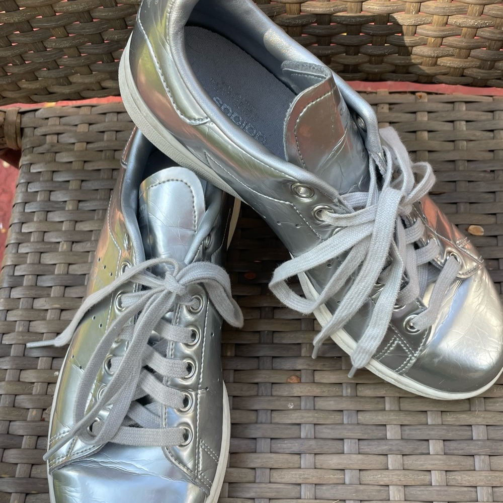 adidas Stan Smith Women's Silver Leather Sneakers